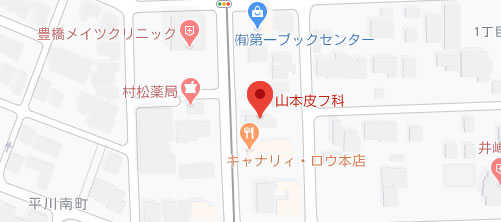 スキンクリニック山本皮フ科地図