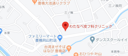 わたなべ皮フ科クリニック メディカルスパ向山地図