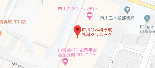 市川ひふ科形成外科クリニック地図