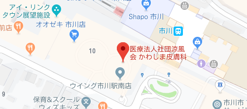 かわしま皮膚科地図