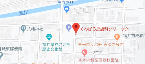 くわばら皮膚科クリニック地図