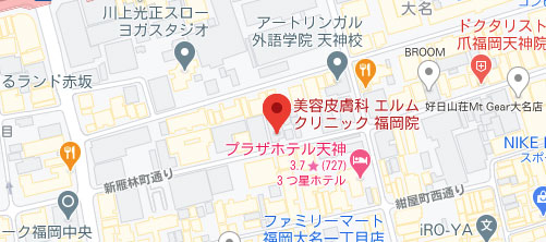 美容皮膚科 エルムクリニック 福岡院地図