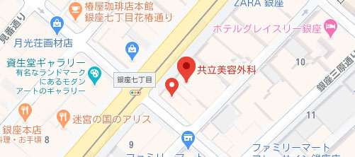 共立美容外科 銀座院地図