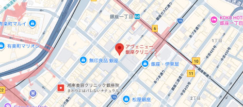 アヴェニュー銀座クリニック地図