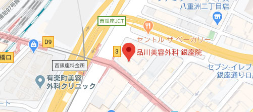 品川美容外科 銀座院地図