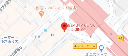 ビューティークリニック ザ ギンザ地図