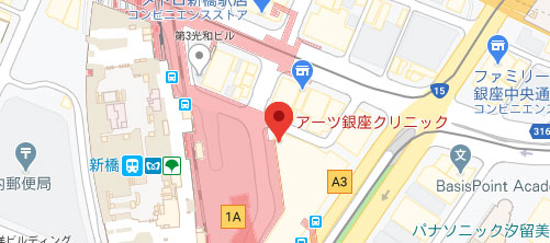 アーツ銀座クリニック 銀座院地図