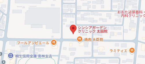シンシアガーデンクリニック 太田院地図