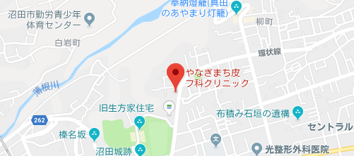 やなぎまち皮フ科クリニック地図