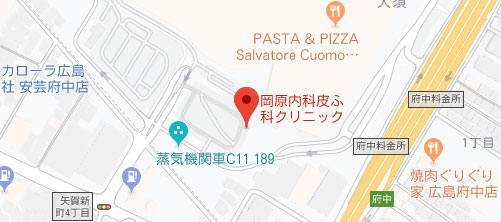 岡原皮ふ科クリニック地図