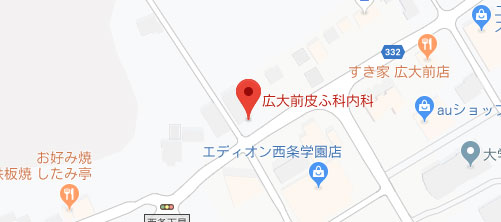 広大前皮ふ科内科地図