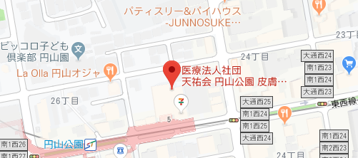 円山公園皮膚科形成外科地図