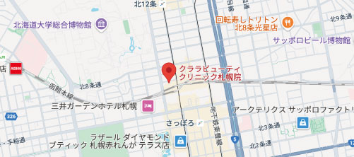 クララビューティークリニック地図