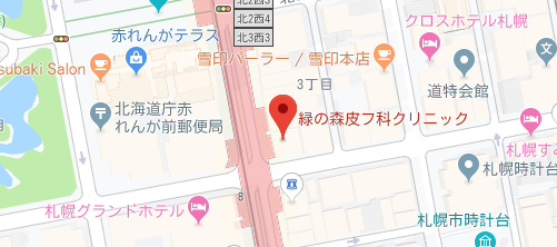 緑の森皮フ科クリニック地図