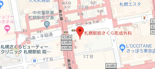 札幌駅前さくら形成外科地図