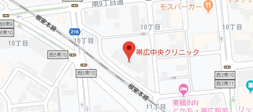 帯広中央クリニック地図
