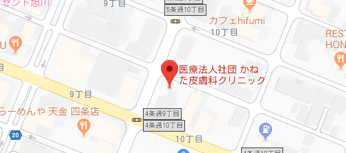 かねた皮膚科クリニック地図
