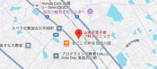 山本可菜子皮フ科クリニック 東加古川院地図