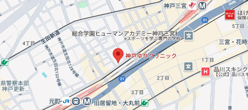 神戸ゆりクリニック 神戸院地図
