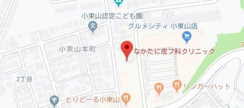 なかたに皮フ科クリニック地図