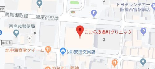 こむら皮膚科クリニック地図