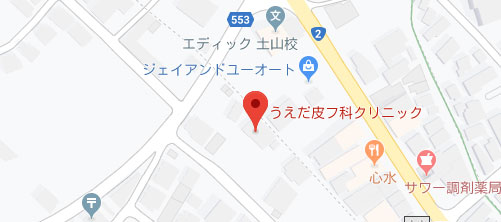 うえだ皮フ科クリニック地図