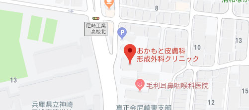 おかもと皮膚科・形成外科クリニック地図