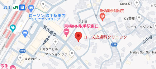 ローズ皮膚科クリニック地図