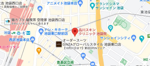 品川スキンクリニック 池袋院地図