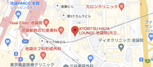 KYORITSU HADA LOUNGE 池袋院地図