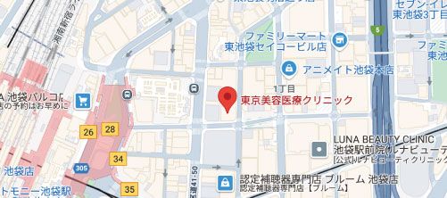 東京美容医療クリニック地図