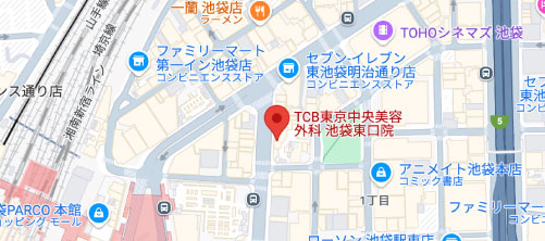 東京中央美容外科 池袋駅前院地図