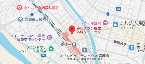 盛岡タウン形成外科クリニック地図
