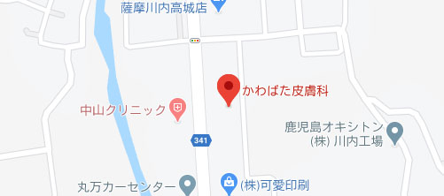 かわばた皮膚科地図