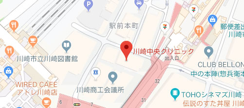 美容外科形成外科 川崎中央クリニック地図
