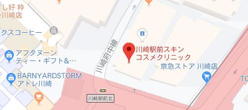 川崎駅前スキンコスメクリニック地図