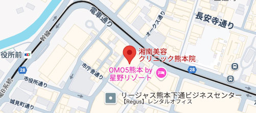 湘南美容クリニック 熊本院地図
