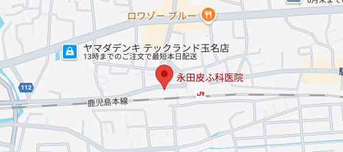 永田皮ふ科医院地図