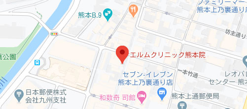 美容皮膚科エルムクリニック 熊本院地図