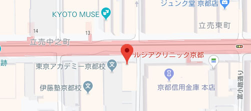 ルシアクリニック 京都院地図