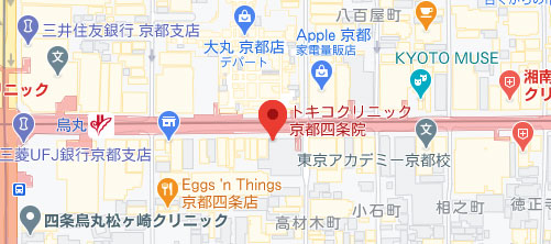 東京中央美容外科 京都院地図