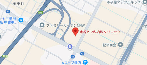 水谷ヒフ科内科クリニック地図