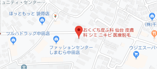 おくぐち皮ふ科クリニック地図