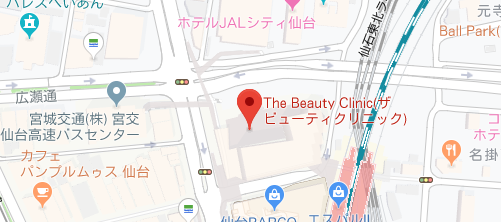 THE BEAUTY CLINIC SENDAI地図