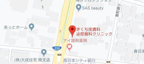 きくち皮膚科泌尿器科クリニック地図