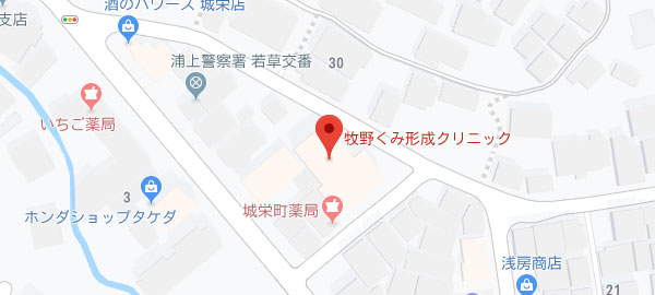 牧野くみ形成クリニック地図