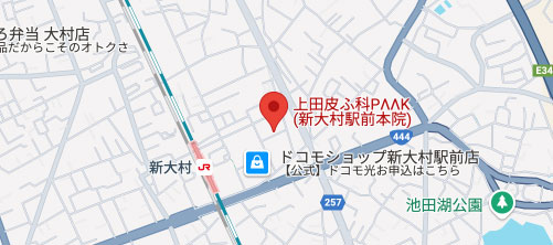 上田皮ふ科PΛΛK（新大村駅前本院）地図