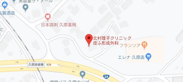 北村理子クリニック皮ふ形成外科地図