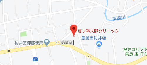 皮フ科大野クリニック地図