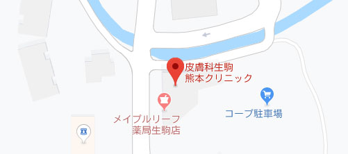 皮膚科生駒熊本クリニック地図